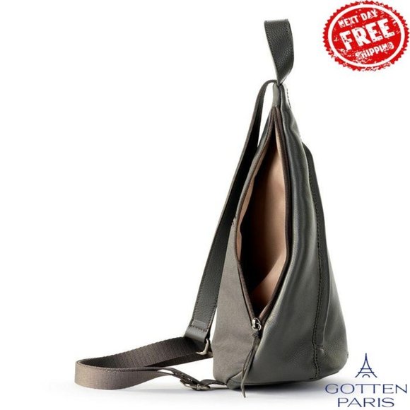 The Sak Geo Leather Sling Backpack Slate Women's Bag - Picture 6 of 7